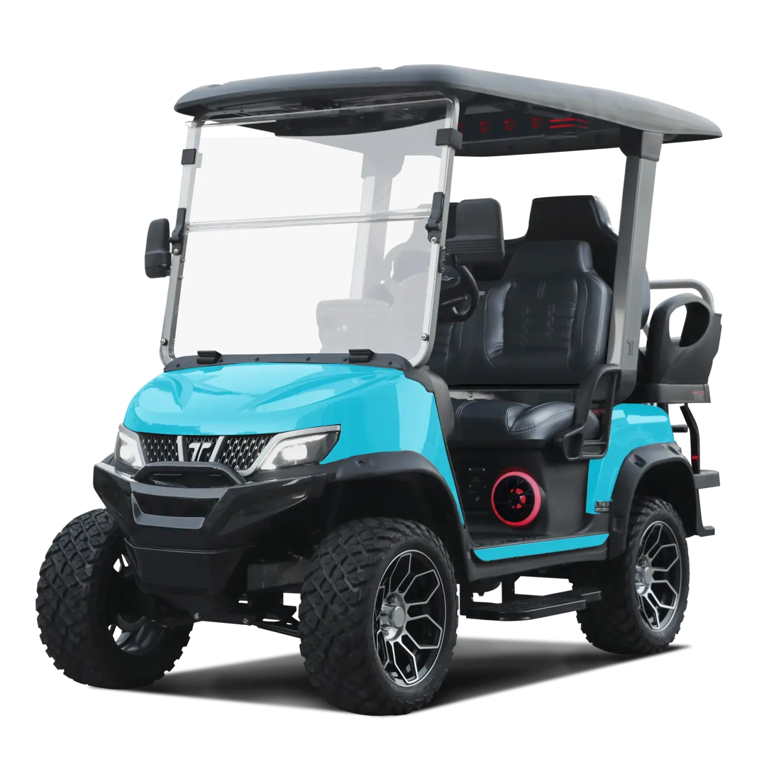 TARA Explorer 2+2 4-seater electric golf cart in Sky Blue
