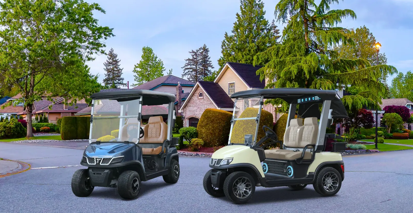 Tara Spirit Pro and Plus custom golf carts with personalized colors and accessories