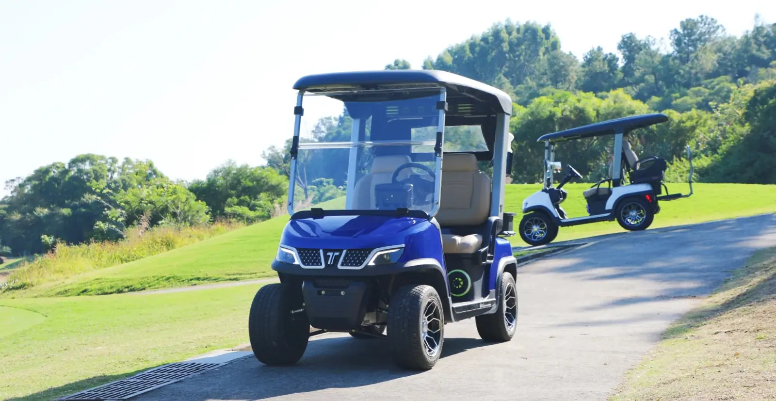 Tara Spirit Plus Electric Golf Cart with Lithium Battery on Golf Course