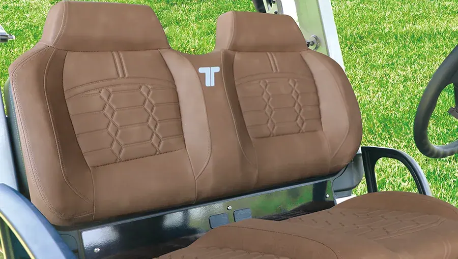 Tara all-climate luxury seat featuring weather-resistant materials and ergonomic design for Golf Cart