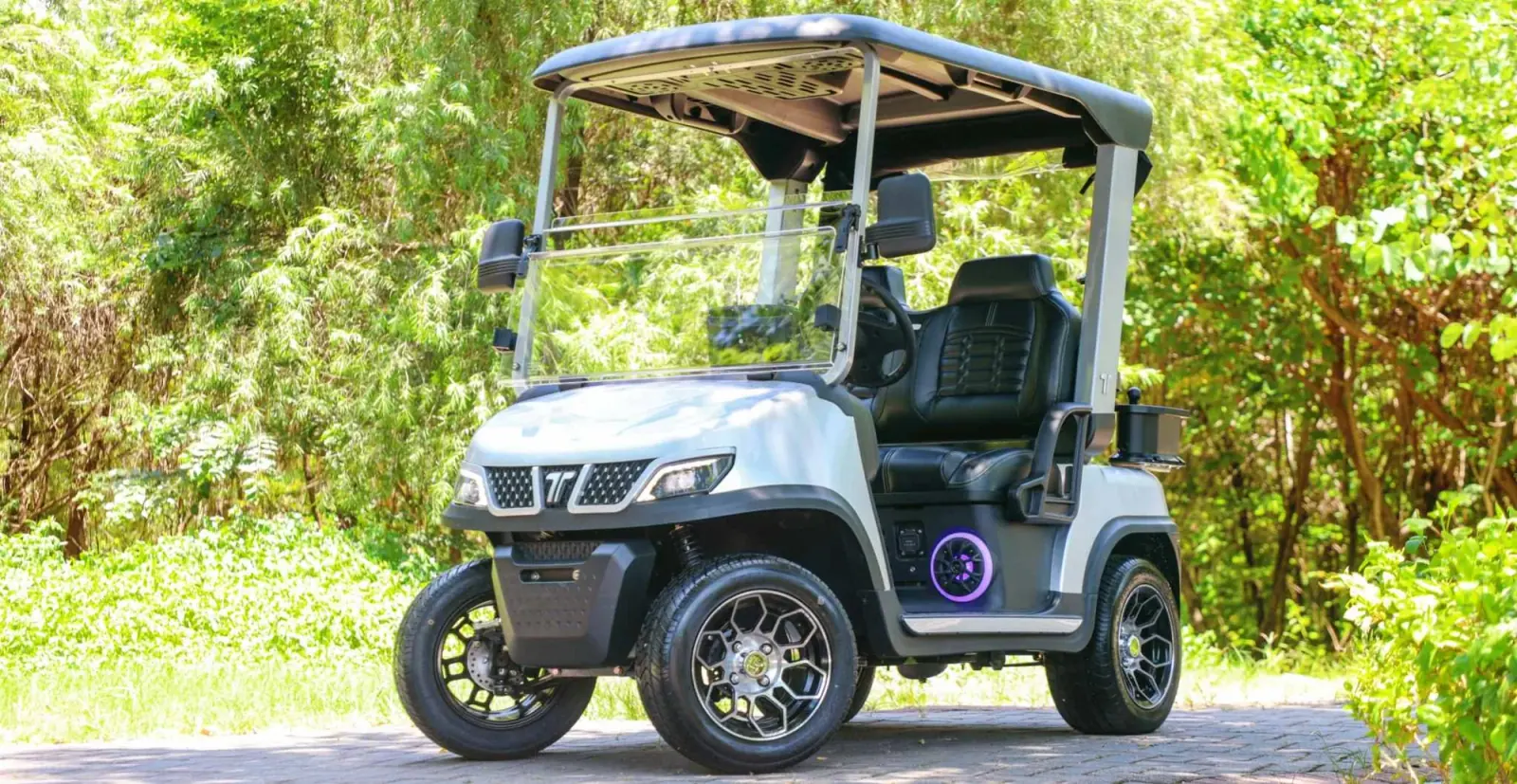 Modern Electric Golf Caddy on Course