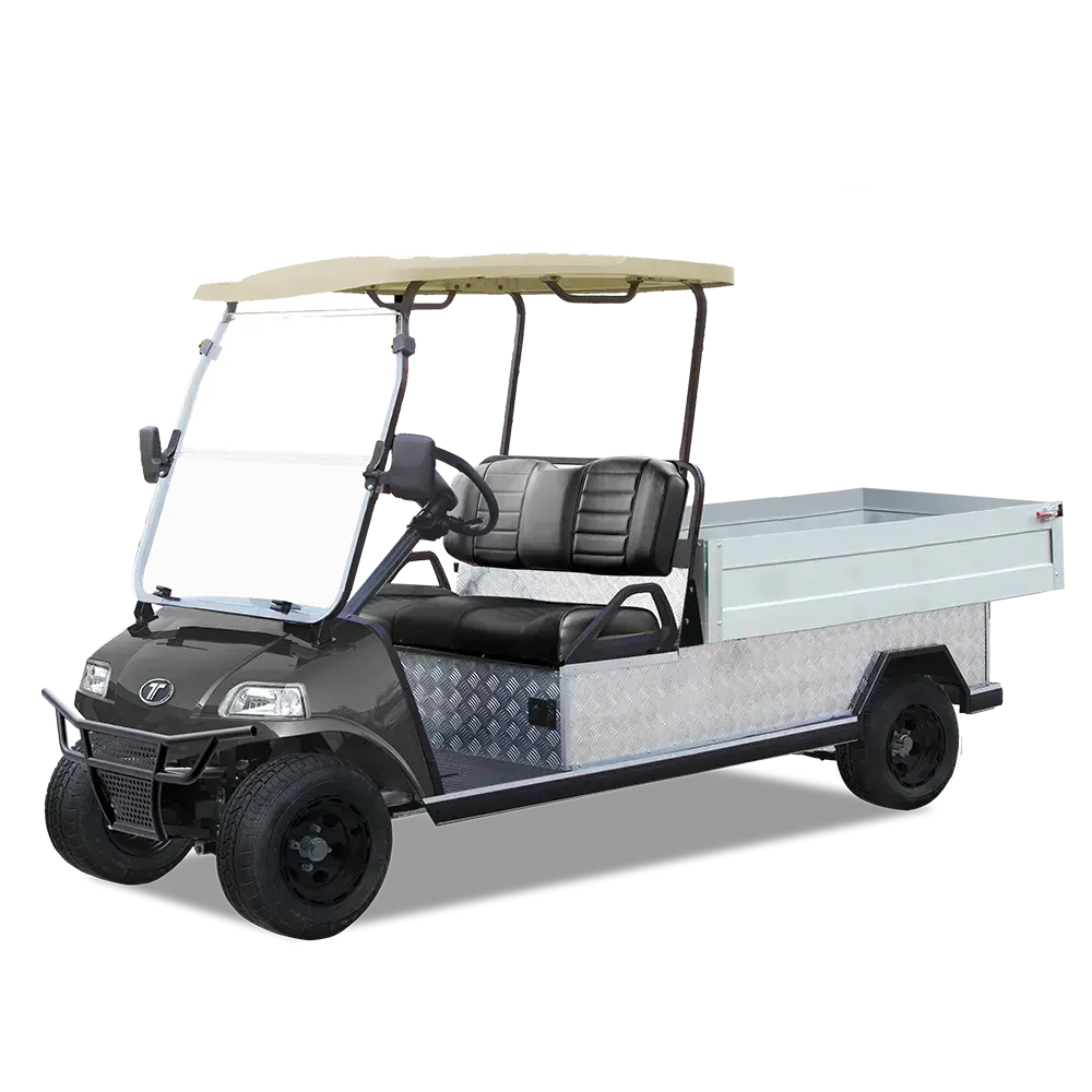 TARA Turfman 1000 high-capacity electric utility vehicle in Arctic Gray
