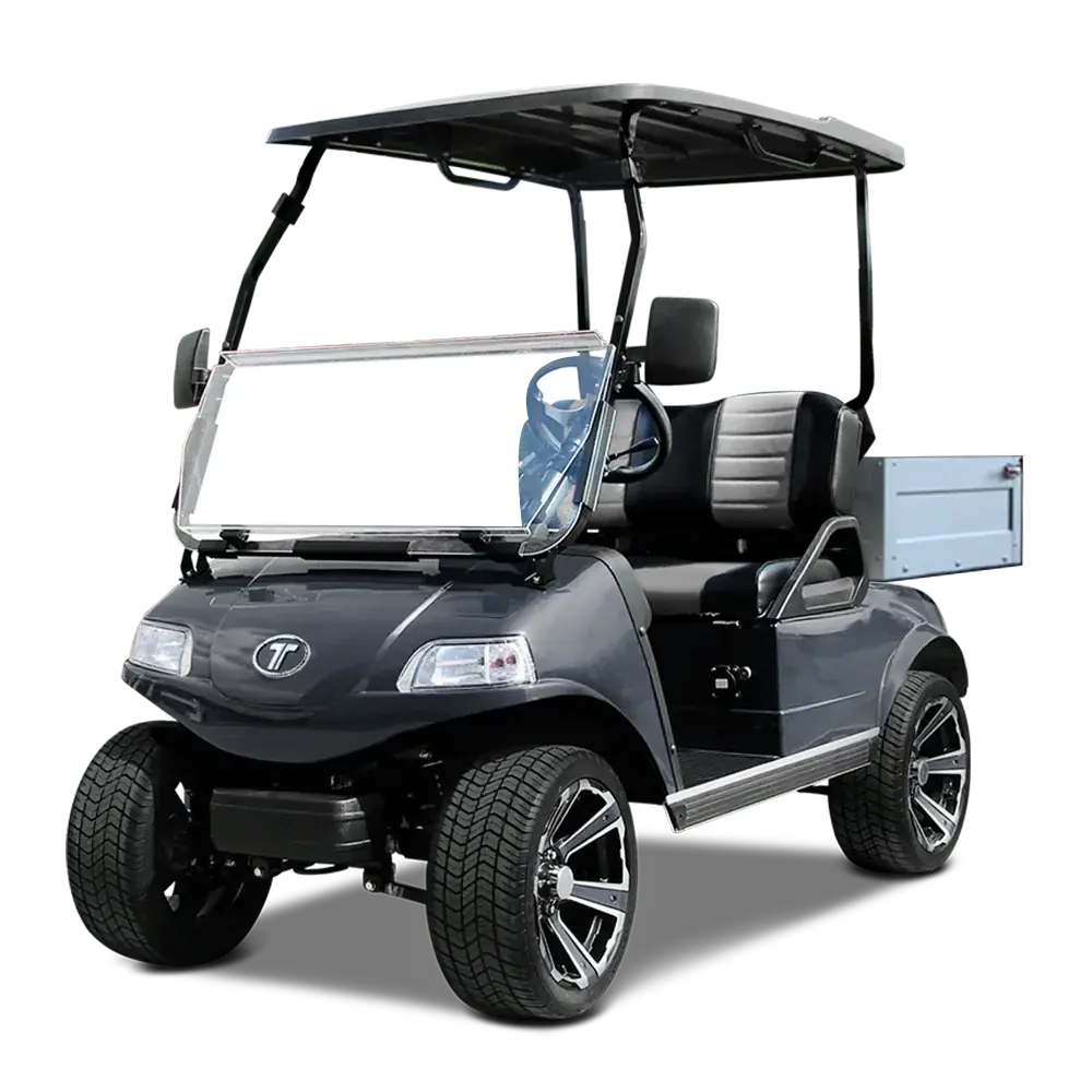 TARA Turfman 450 compact electric utility vehicle in Arctic Gray
