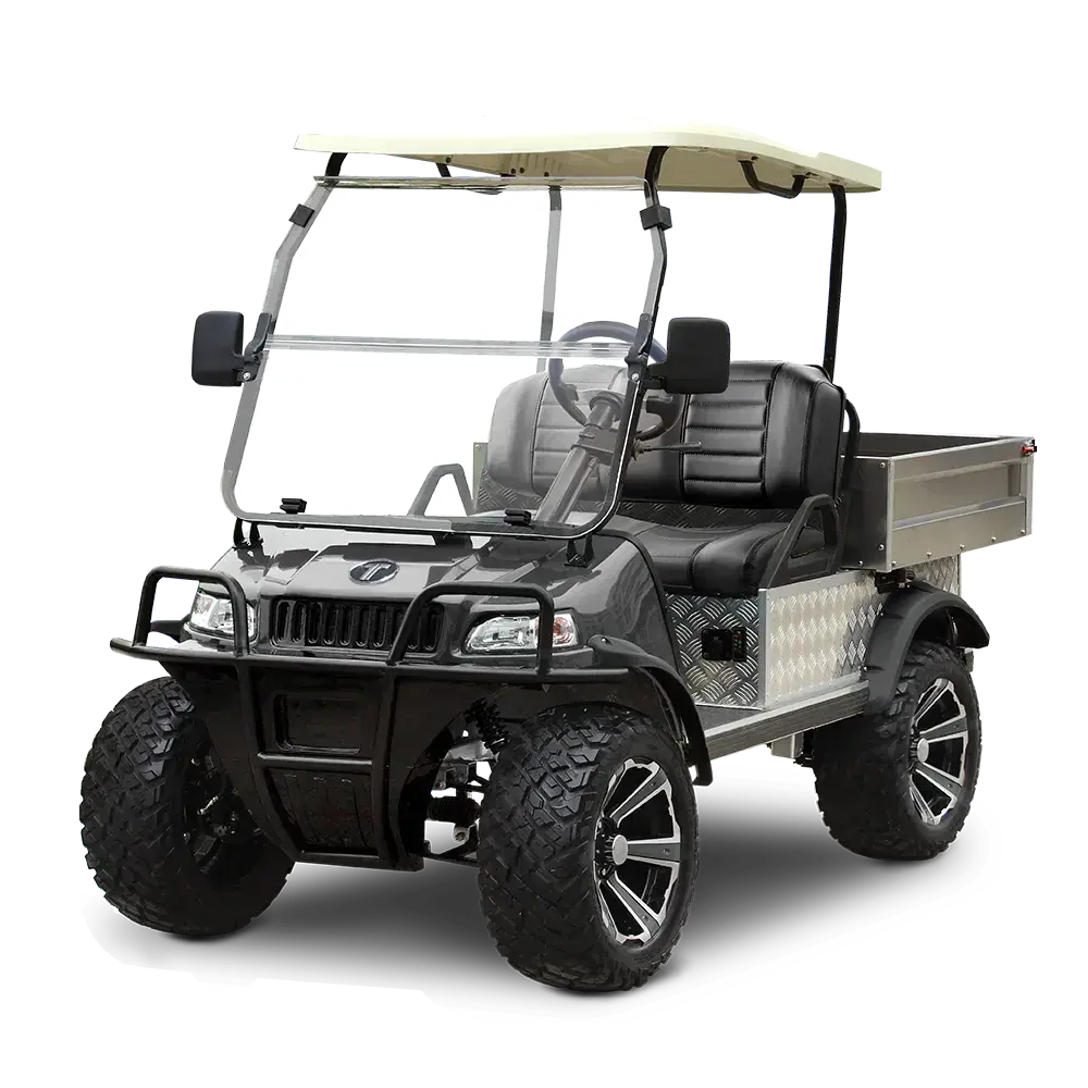 TARA Turfman 700 mid-size electric utility vehicle in Arctic Gray